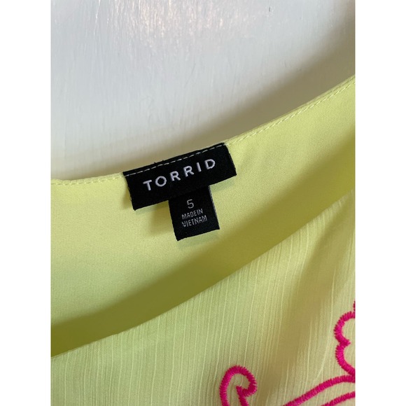 Torrid Sophie Chiffon Embroidered Swing Cami sleeveless lightweight 5X - Picture 5 of 7